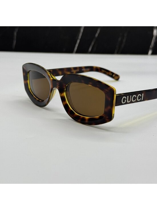 Gucci GG1719S 002 Havana Brown Women Oval Sunglasses Authentic NEW main image 6